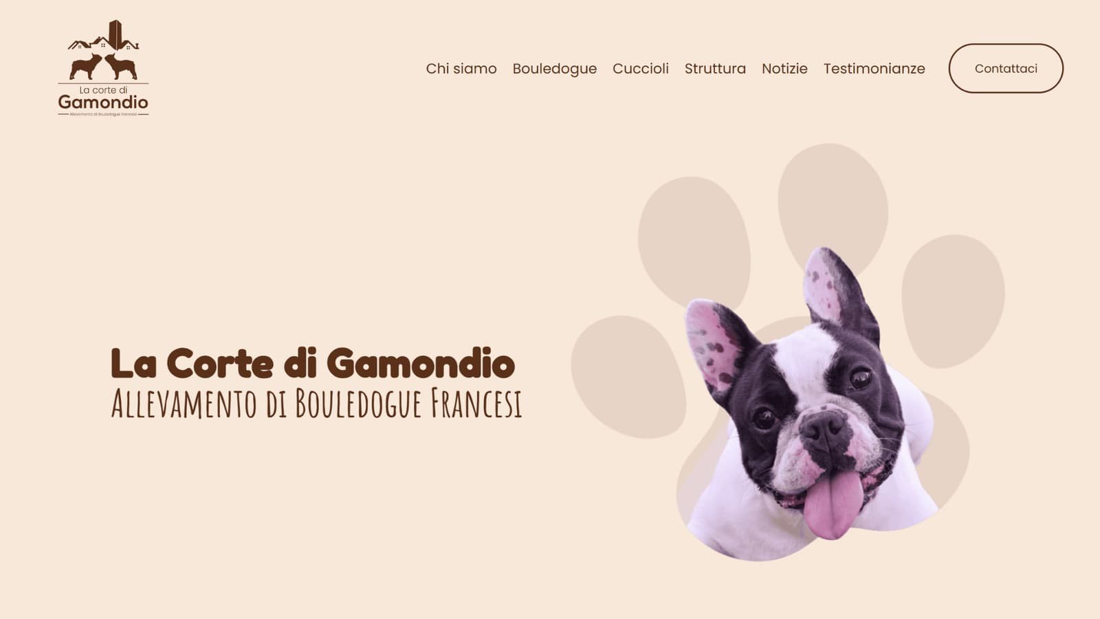 Screenshot del sito La Corte di Gamondio realizzato da Edoardo Zampini